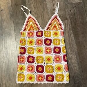 Forever 21 Multicolor Crochet Camisole